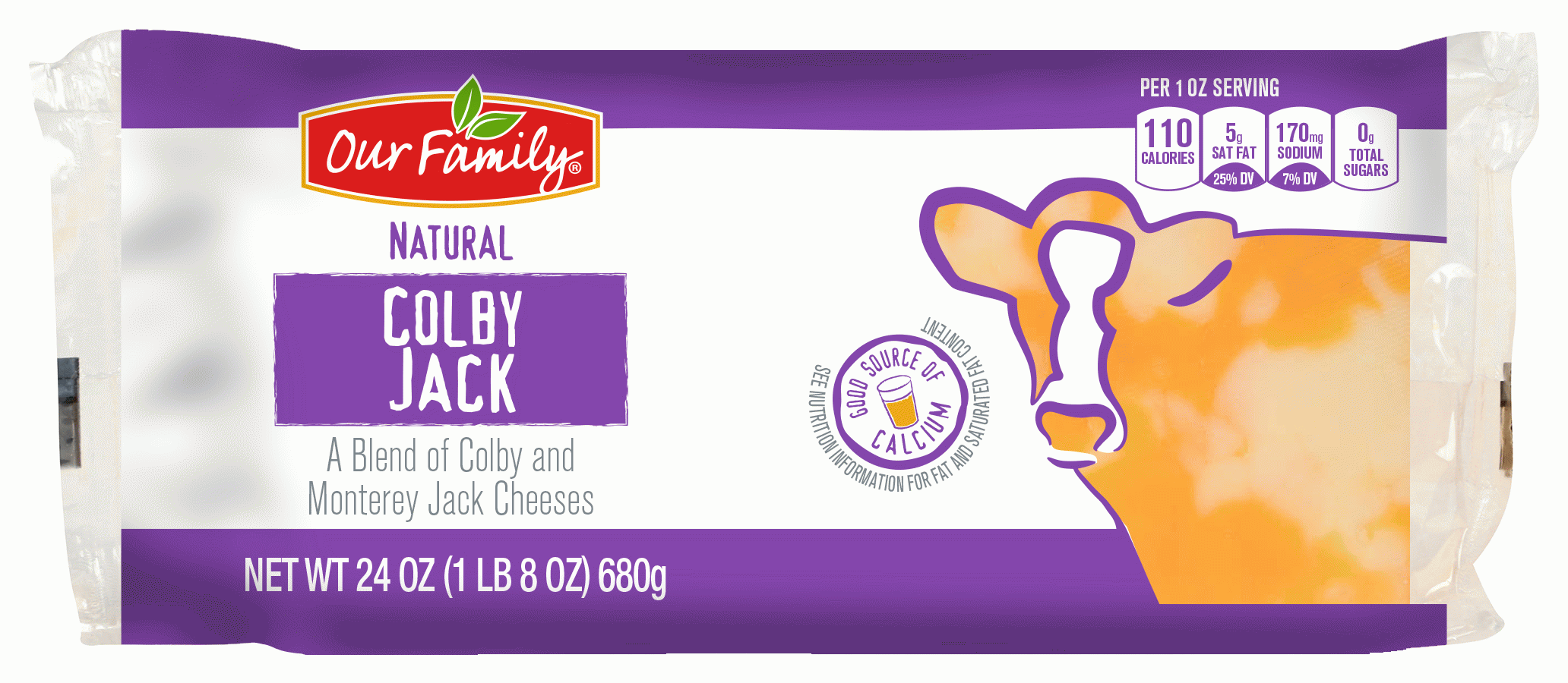 Our Family Natural colby jack cheese block Full-Size Picture